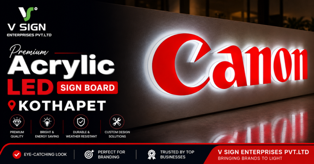 Acrylic LED Sign Board Kothapet